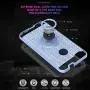 ZTE Blade X Z965 Case with HD Screen Protector,Ymhxcy 360 Degree Rotating Ring & Bracket Rubber Dual Layer Shock Bumper Resistant Back Cover for ZTE Blade X Z965-ZH Metal Slate