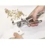 Katzco Eyelet Grommet Pliers Kit - 1 Hole Punch, 100 Gold Grommets - for Leather, Canvas, Cloth, Shoe, Vinyl, Sheet Metal, Carbon Fiber, Belts, Bags, Crafts, and More