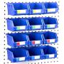 Pegboard Bins - 12 Pack Blue Large - Hooks to Any Peg Board - Organize Hardware, Accessories, Attachments, Workbench, Garage Storage, Craft Room, Tool Shed, Hobby Supplies, Small Parts Pegboard Bins - 12 Pack Blue Large - Hooks to Any Peg Board - Organize Hardware, Accessories, Attachments, Workbench, Garage Storage, Craft Room, Tool Shed, Hobby Supplies, Small Parts