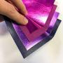 Purple Leather Skin Hide Sheets: 4 Purple Scrap Leather Pieces Leather Sheets for Craft 5x5 Inches / 12x12 Centimeters