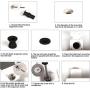 SelfTek 4Pack Toilet Seat Hinges Screws Toilet Seat Fixings Fix Expanding Rubber Top Nuts Screws Mount Seat Hardware Toilet Seat Replacement Parts Kit