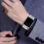 Bestig Compatible for Apple Watch Band 38mm 40mm Premium Solid Stainless Steel Metal Replacement Adjustable Sport Wristband Bracelet Strap for iWatch Series 6 SE 5 4 3 2 1(Matt Silver/Polished Silver)