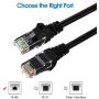 Rankie RJ45 Cat6 Snagless Ethernet Patch Cable, 5-Pack, 15 Feet, 5-Color Combo