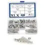 XLX 220PCS(110 Set) M5 7 Species Stainless Flat Head Rivet Hollow Binding Screws T-Shape Round Docking Rivet Assortment Kit for Scrapbook Album Binding and Leather Repair XLX 220PCS(110 Set) M5 7 Species Stainless Flat Head Rivet Hollow Binding Screws T-Shape Round Docking Rivet Assortment Kit for Scrapbook Album Binding and Leather Repair