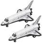 ArtCreativity Diecast Space Shuttle with Pullback Mechanism, Set of 2, Die Cast Metal NASA Space Toys for Boys, Astronaut Cake Decorations, Astronaut Space Theme Party Favors