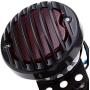 TUINCYN Red Motorcycle Tail Light with Black Heavy Duty Motorcycle 12V Brake Stop Running Light Indicators Blinkers Lights with License Plate Holder 1-Pack