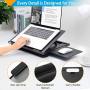 LORYERGO Lap Desk - Adjustable Laptop Stand, Laptop Lap Desk w/ Detachable Mouse Pad & Dual Cushions, Portable Laptop Desk Fits Up to 15.6'' Laptops, Lap Desk for Writing & Drawing, for Sofa & Bed