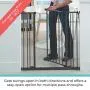 Toddleroo by North States 38.5” Wide Extra Tall Easy Close Baby Gate: Sturdy Safety gate with one Hand Operation. Pressure Mount. Fits 28-38.5” Wide. (36'' Tall, Bronze)