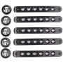 HOZAN 5pcs Black Door Handle Insert with Skull Push Button Cover Trim Compatible with Jeep Wrangler JK Unlimited 2007-2017