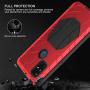 Feitenn Oneplus Nord N10 5G Metal Case, Heavy Duty Military Bumper Shockproof Rugged Defender Silicone Rubber Armor Cover Protective Outdoor Men Screen Protector for Oneplus Nord N10 5G 2020 - Red