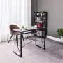Writing Computer Desk Modern Simple Study Desk Industrial Style Folding Laptop Table for Home Office Notebook Desk Black Writing Computer Desk Modern Simple Study Desk Industrial Style Folding Laptop Table for Home Office Notebook Desk Black