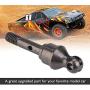 Dilwe RC Truck CVD Axle, Metal RC Front/Rear CVD Axle for Traxxas Slash 4X4 1/10 Truck Remote Control Car Component Replacement Part Accessory(Front-Gray Black )