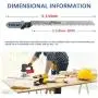 TAROSE 30-Piece T101AO 3-1/4 Inch 20 TPI Assorted T-Shank Scrolling Jig Saw Blades Set for Clean Cutting Wood