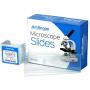 AmScope BS-50P-100S-22 Pre-Cleaned Blank Ground Edge Glass Microscope Slides and 100pc Pre-Cleaned Square Glass Cover Slips Coverslips
