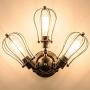 Vintage Ceiling Light Industrial Rotatable Semi-Flush Mount Ceiling Light Metal Lamp Fixtures Painted Finish; Moonkist (with 3 Light) (Silver)