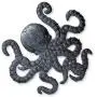 Octopus Metal Wall Art, Sea Life Ocean Decor, Beach Themed Artwork, Decorative Figurines 14 in. x 15 in.