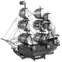 Fascinations Metal Earth ICONX Black Pearl Ship Black Version 3D Metal Model Kit