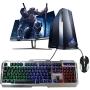 RGB Gaming Keyboard Mouse Combo Wired,Color Changing LED Backlit Computer Gaming Keyboad,Lighted PC Gaming Mouse,USB Keyboard Clicky Keys,Durable Metal Structure,for Xbox One PS4 Games Gamer Working