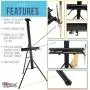 U.S. Art Supply Del Mar 69'' High Aluminum Single Mast Artists Studio Easel and Floor Display Stand - Professional Heavy Duty Adjustable Extra Large Canvas Height Up To 47'' - Palette Holder, Brush Rest
