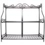 Plant Flower Stand Plant Display Freestanding Metal Scrollwork Design Foldable 3-Tier Plant Stand Home Storage Organizer Display Stand Rack Book Shelf