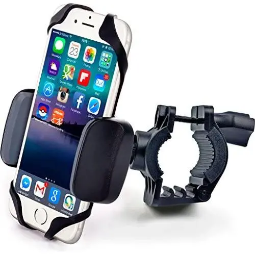 Bike & Motorcycle Phone Mount - for iPhone 11 Pro (Xs, Xr, 8, Plus/Max), Galaxy s20 or Any Cell Phone - Universal Handlebar Holder for ATV, Bicycle & Motorbike. +100 to Safeness & Comfort