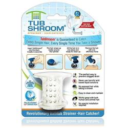 TubShroom The Revolutionary Tub Drain Protector Hair Catcher/Strainer/Snare, White