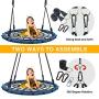 Trekassy 750lbs Spider Web Tree Swing 45 inch for Kids Adults with Swivel, 2pcs 10ft Tree Hanging Straps, Steel Frame and Adjustable Ropes