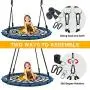 Trekassy 750lbs Spider Web Tree Swing 45 inch for Kids Adults with Swivel, 2pcs 10ft Tree Hanging Straps, Steel Frame and Adjustable Ropes