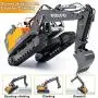 VOLVO RC Excavator Remote Control Excavator 17 Channel 1/16 Scale Digger with 2 Batteries Remote Controlled Construction Car Truck 2.4Ghz Tractor Vehicles Toy with Lights and Sounds for Kids VOLVO RC Excavator Remote Control Excavator 17 Channel 1/16 Scale Digger with 2 Batteries Remote Controlled Construction Car Truck 2.4Ghz Tractor Vehicles Toy with Lights and Sounds for Kids