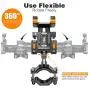 Tiakia Bike Phone Mount - Universal Motorcycle Mount Anti Shake & 360° Rotation, Face & Touch ID Bicycle Phone Holder Compatible with Samsung Galaxy S9/S8 Plus / Google Pixel / iPhone (Black + orange)