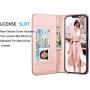 Tekcoo Wallet Case for iPhone 12 Mini / iPhone12 Mini (5.4 inch) 2020 Luxury ID Cash Credit Card Slots Holder Carrying Pouch Folio Flip PU Leather Cover [Detachable Magnetic Hard Case] - Rose Gold