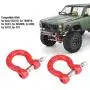 sjlerst 1:10 RC Lock Catch, Portable RC Tow Shackle, Red Aluminum Metal for RC Climbing Crawler Car Accessory Parts