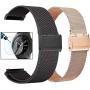 Valkit Compatible Galaxy Watch 46mm/Galaxy Watch 3 45mm Bands, 22mm Stainless Steel Wrist Band Metal Strap Bracelet for Galaxy Watch 46mm/Galaxy Watch 3 45mm/Gear S3 Frontier,Rose Gold+Black