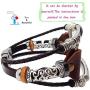 Smatiful Sparkling Leatherbands with Box Case for Men, Adjustable Cuff Accessories Smart Watch Sport Wrist Band for Apple Watch 38mm & 40mm , Brown,Special Edition