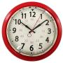 Wall Clock Countryside Style Metal Retro Vintage Wall Clock Silent Non Ticking Easy to Read for Living Room Kitchen Bedroom Office 10 Inch Red