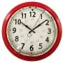 Wall Clock Countryside Style Metal Retro Vintage Wall Clock Silent Non Ticking Easy to Read for Living Room Kitchen Bedroom Office 10 Inch Red Wall Clock Countryside Style Metal Retro Vintage Wall Clock Silent Non Ticking Easy to Read for Living Room Kitchen Bedroom Office 10 Inch Red