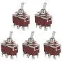ESUPPORT Silver Contact Car Univeral Heavy Duty 20A 125V DPDT 6 Terminal ON/OFF/ON Rocker Toggle Switch Metal Pack of 5 ESUPPORT Silver Contact Car Univeral Heavy Duty 20A 125V DPDT 6 Terminal ON/OFF/ON Rocker Toggle Switch Metal Pack of 5