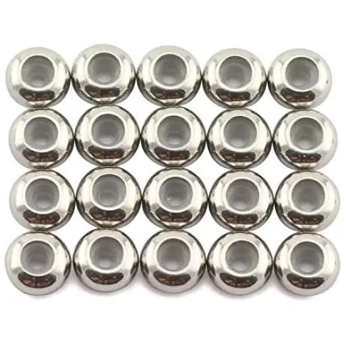 Tegg 20pcs 6mm Stainless Steel Insert Rubber Stopper Positioning Spacer Beads for Bracelet Necklace DIY Crafts Making Jewelry Findings Accessories 3mm Hole 1.2mm Height Flat Loose Beads Silver Tegg 20pcs 6mm Stainless Steel Insert Rubber Stopper Positioning Spacer Beads for Bracelet Necklace DIY Crafts Making Jewelry Findings Accessories 3mm Hole 1.2mm Height Flat Loose Beads Silver