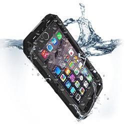 Compatible iPhone 8 Plus Case, Waterproof Phone Case for iPhone 7 Plus with Stand, Shockproof Military Grade Heavy Duty Silicone with Screen Protector Full Body Rugged Armor Metal Cover for Apple