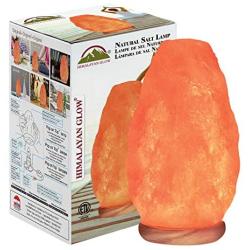 Himalayan Glow Natural Pink Salt Lamp, Crystal Salt Lamp Night Light with (ETL Certified) Brightness Control Dimmer Switch, Wooden Base & Salt Lamps Bulb | 6-8 LBS