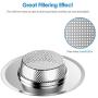 Helect 3-Pack Kitchen Sink Strainer Stainless Steel Drain Filter Strainer with Large Wide Rim 4.5'' for Kitchen Sinks Helect 3-Pack Kitchen Sink Strainer Stainless Steel Drain Filter Strainer with Large Wide Rim 4.5'' for Kitchen Sinks