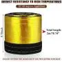 6.5 Feet Heat Shroud Aluminized Sleeving Heat Shield Protection Barrier Covers with 20 Pieces 0.5 Feet Stainless Steel Cable Metal Zip Ties (Gold, 3.3 x 78.7 Inch)