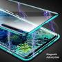 Screen Protector Case for Samsung S20, CeeDoo Galaxy S20 Magnetic Cover with Aluminum Frame Double Tempered Glass Built in Metal Lens Protector, Black