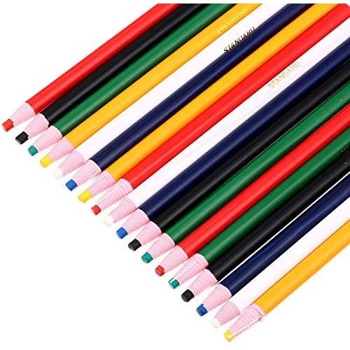 24 Pieces Peel-Off China Markers Grease Pencil Crayons Colorful Drawing Marking Wax Pencils for Wood, Glass, Garments, Metal, Fabrics, Porcelain, Film, Paper