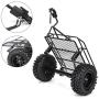 VGEBY RC Trailer, RC Car Metal Simulation Trailer Trailing Car Fit for 1/10 TRX4 D90 SCX10 CC01 Crawler Car DIY Parts (Black)