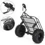 VGEBY RC Trailer, RC Car Metal Simulation Trailer Trailing Car Fit for 1/10 TRX4 D90 SCX10 CC01 Crawler Car DIY Parts (Black)