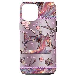 iPhone 12 Pro Max Sewing Metal Pattern Fabric Case