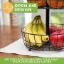 3 Tier Fruit Basket Stand - Countertop Three Tiered Metal Serving Tray for Kitchen Fruit and Vegetable Storage 3 Tier Fruit Basket Stand - Countertop Three Tiered Metal Serving Tray for Kitchen Fruit and Vegetable Storage
