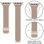 SWEES Compatible with iWatch 38mm 40mm 42mm 44mm, Stainless Steel Metal Narrow Small Soft Thin Replacement Compatible for iWatch Series 6 5 4 3 2 1 SE Women Men, Black, Champagne, Silver, Rose Gold