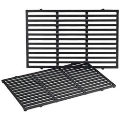 QuliMetal 7524 19.5 Inches Cast Iron Cooking Grid Grates for Weber Genesis E-310/ E-320/ E-330, Genesis S-310/ S-320/ S-330, Genesis EP-310/ EP-320 Gas Grill, Replaces for Weber 7524/7528